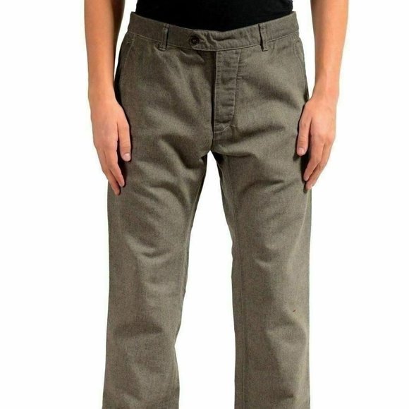 Just Cavalli Men's Wool Gray Casual Pants